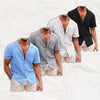 Men short sleeve linen shirt