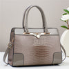 2025 Solène™ Luxury Crocodile-Embossed PU Leather Handbag