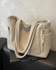 Tilda | Ribbed Tote Bag with Drawstring Detail (50% OFF)