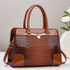 2025 Solène™ Luxury Crocodile-Embossed PU Leather Handbag