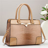 2025 Solène™ Luxury Crocodile-Embossed PU Leather Handbag