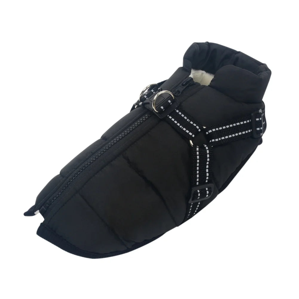 Waterproof Pet Dog Jacket with Harness