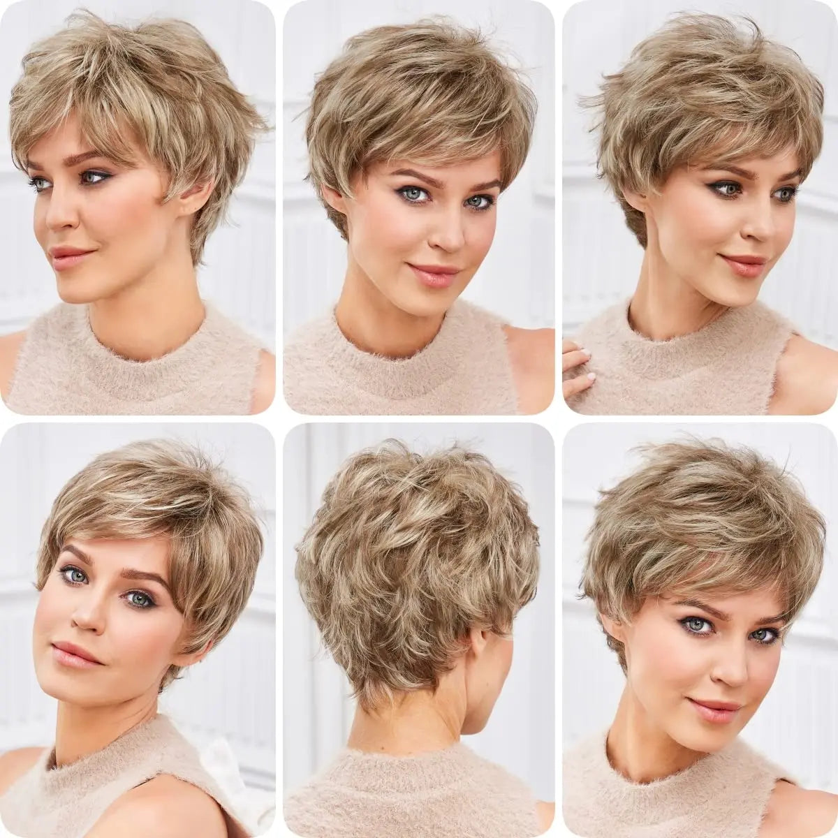 Light Blonde Mixed Pixie Cut Wig