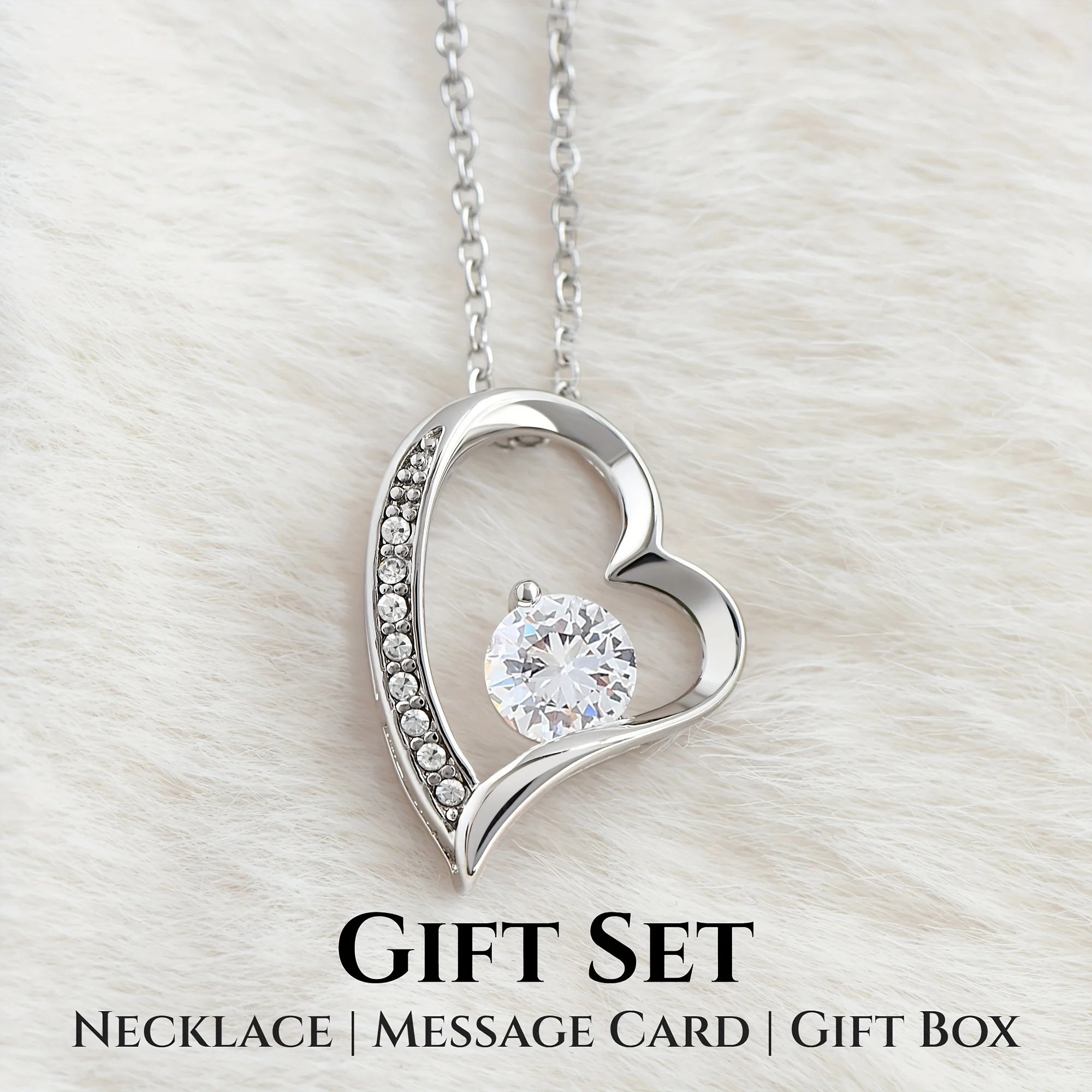 To My Mom Heart Shaped Necklace