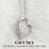To My Mom Heart Shaped Necklace
