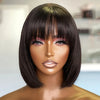 100% Human Straight Hair Short Bob Wig