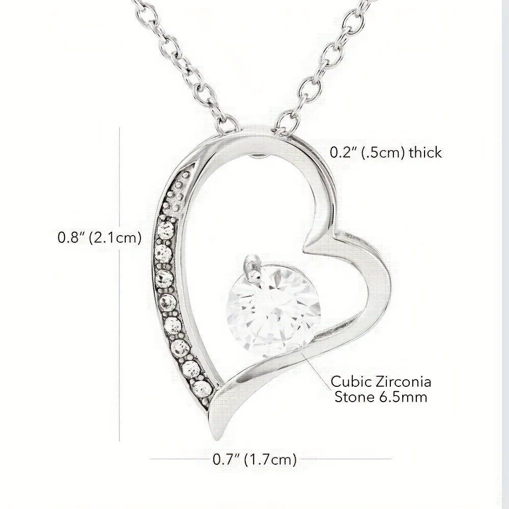 To My Mom Heart Shaped Necklace