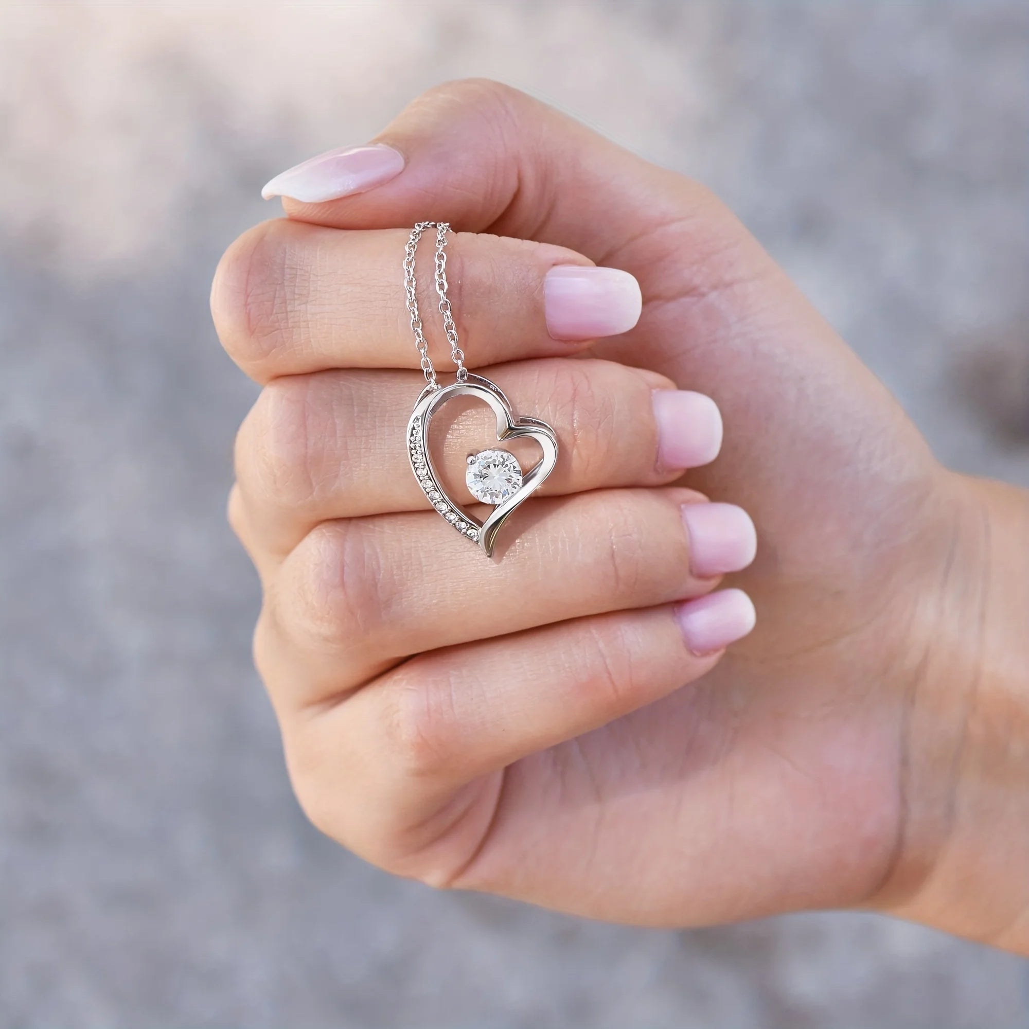 To My Mom Heart Shaped Necklace