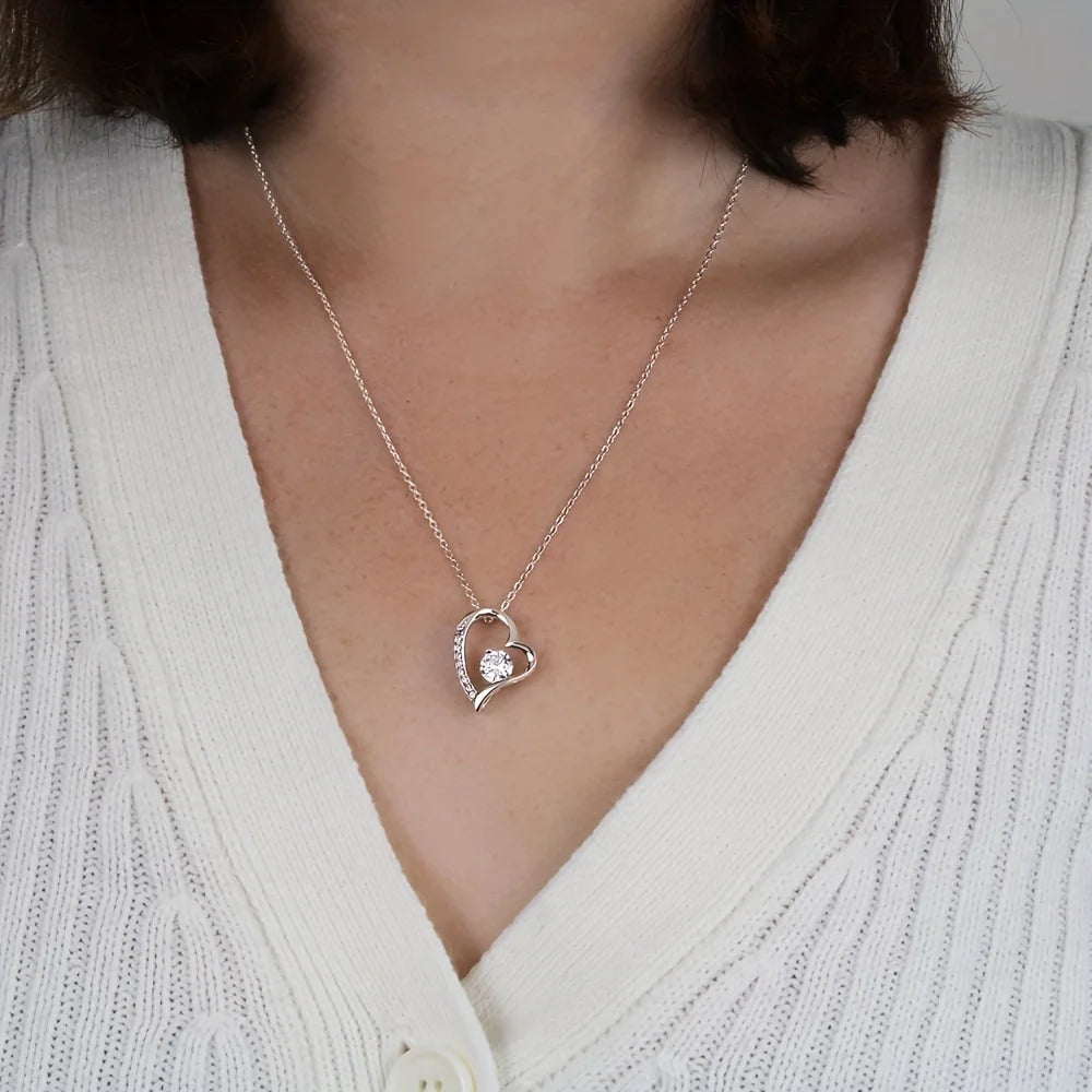 To My Mom Heart Shaped Necklace