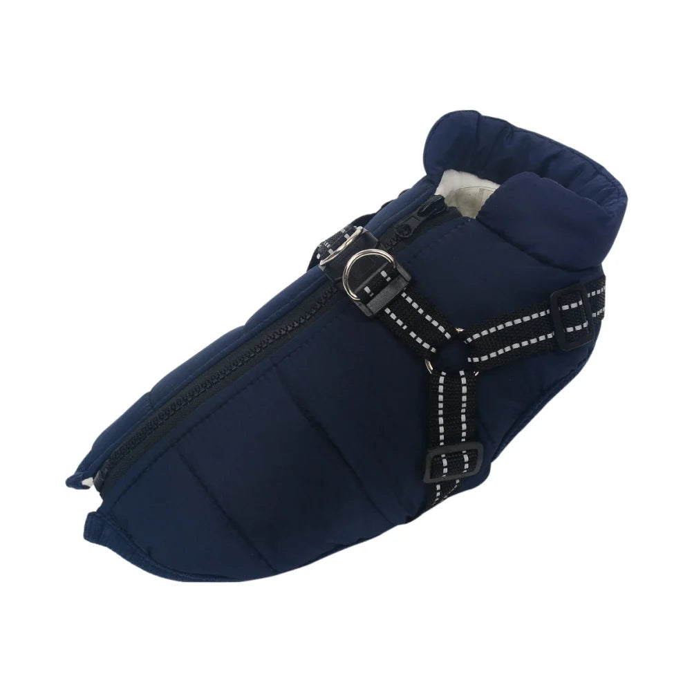 Waterproof Pet Dog Jacket with Harness