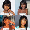 100% Human Straight Hair Short Bob Wig