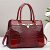 2025 Solène™ Luxury Crocodile-Embossed PU Leather Handbag